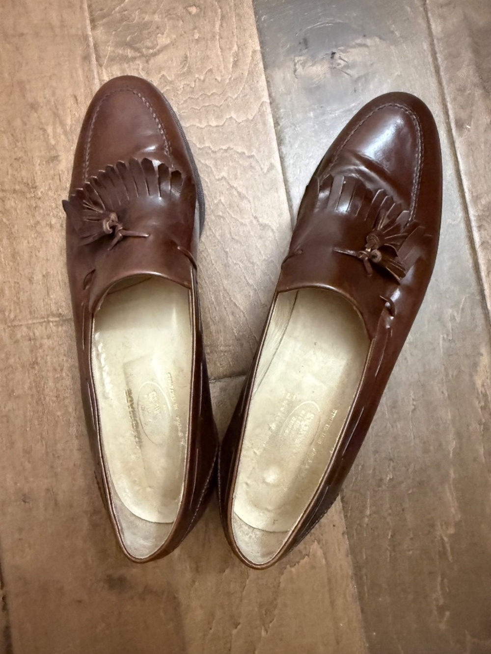 Church's Mens size 13 Narrow dress show brown with tassels